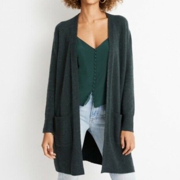 Madewell Kent Cardigan Sweater in Coziest Yarn Merino Wool Alpaca Green Size XXS - Picture 7 of 7